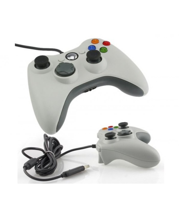 pioneerwork White Wired USB Game Pad Controller For MICROSOFT Xbox 360 PC Windows7 XP