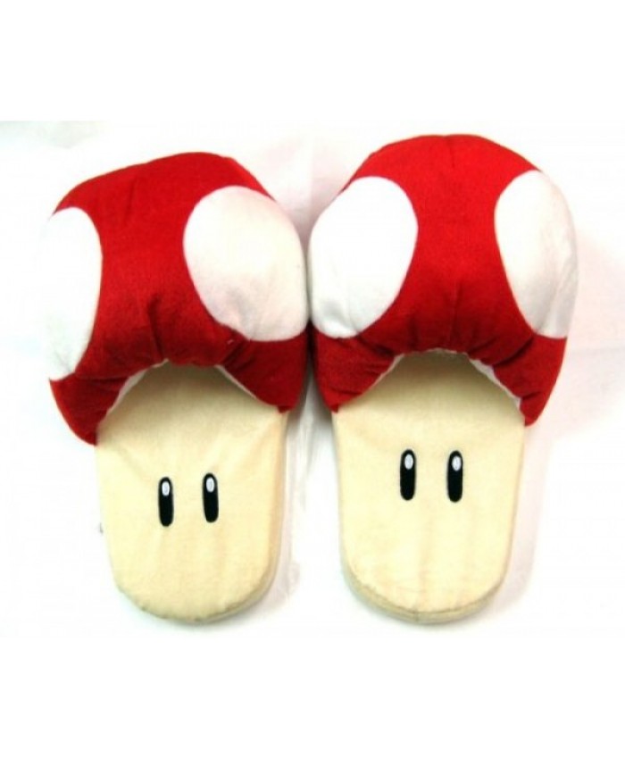 pioneerwork Super Mario Brothers Mushroom Slippers (Red)