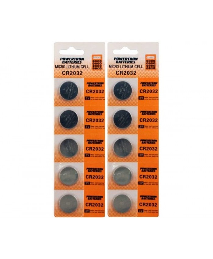 pioneerwork 10 Pack Lithium Coin Battery - 3 Volt - For Keyless Entry and Remote Controls - CR2032 Size - Premium Quality Brand