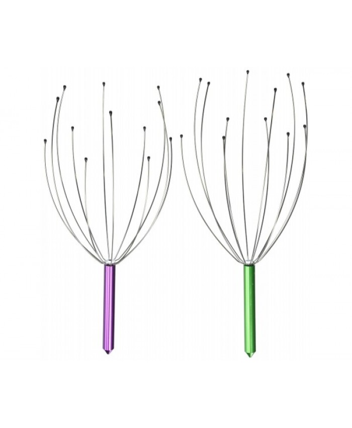 pioneerwork Hand Held Scalp Head Massager - Pack of Two (Colors May Vary)