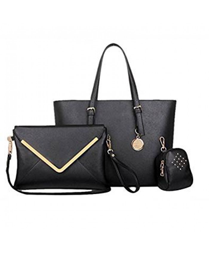 pioneerwork Fashion Road Luxury Womens 3 Pcs Satchel Hobo Tote Handbag Bag Purse Set